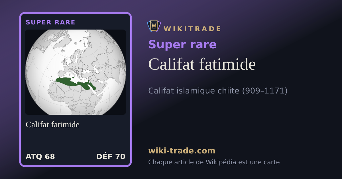 Califat fatimide — carte Super rare