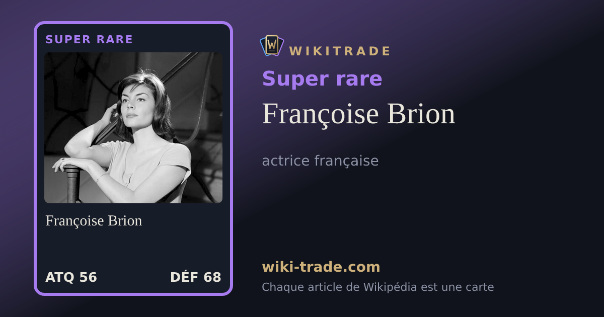 Françoise Brion — carte Super rare