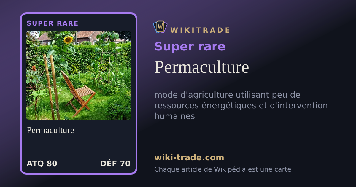 Permaculture — carte Super rare