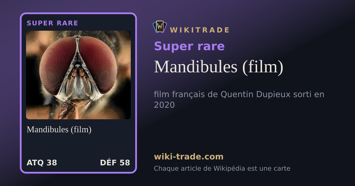 Mandibules (film) — carte Super rare