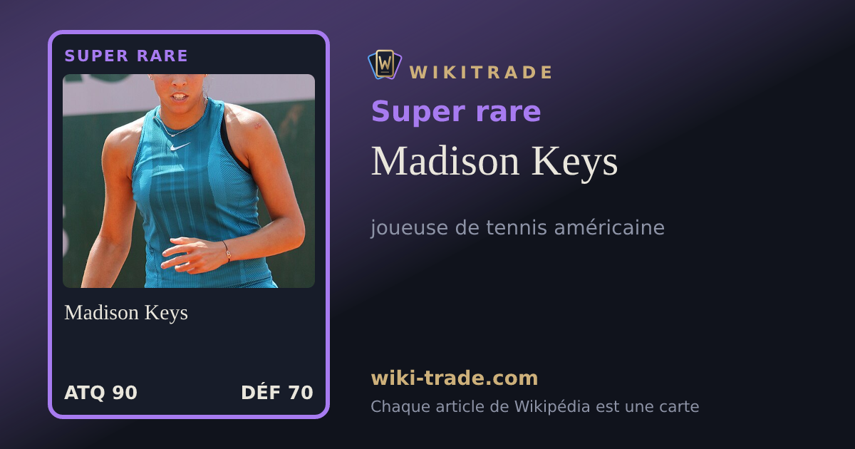 Madison Keys — carte Super rare