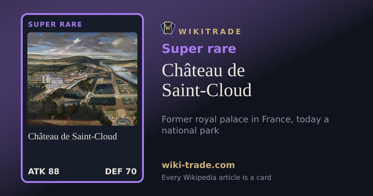Château de Saint-Cloud — Super rare card