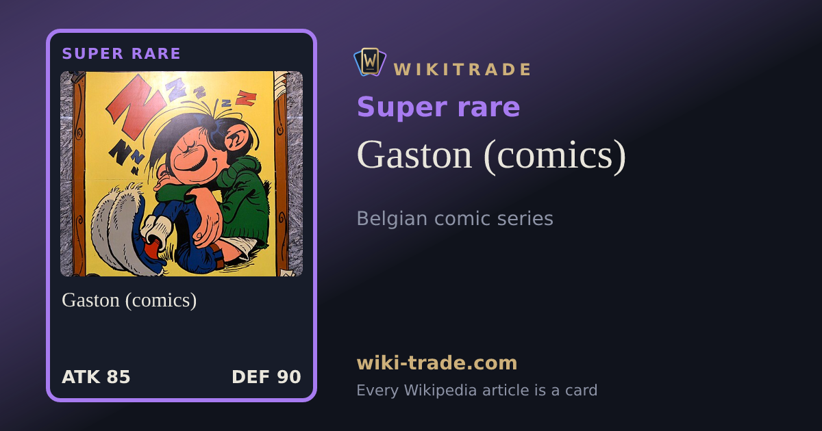 Gaston (comics) — Super rare card