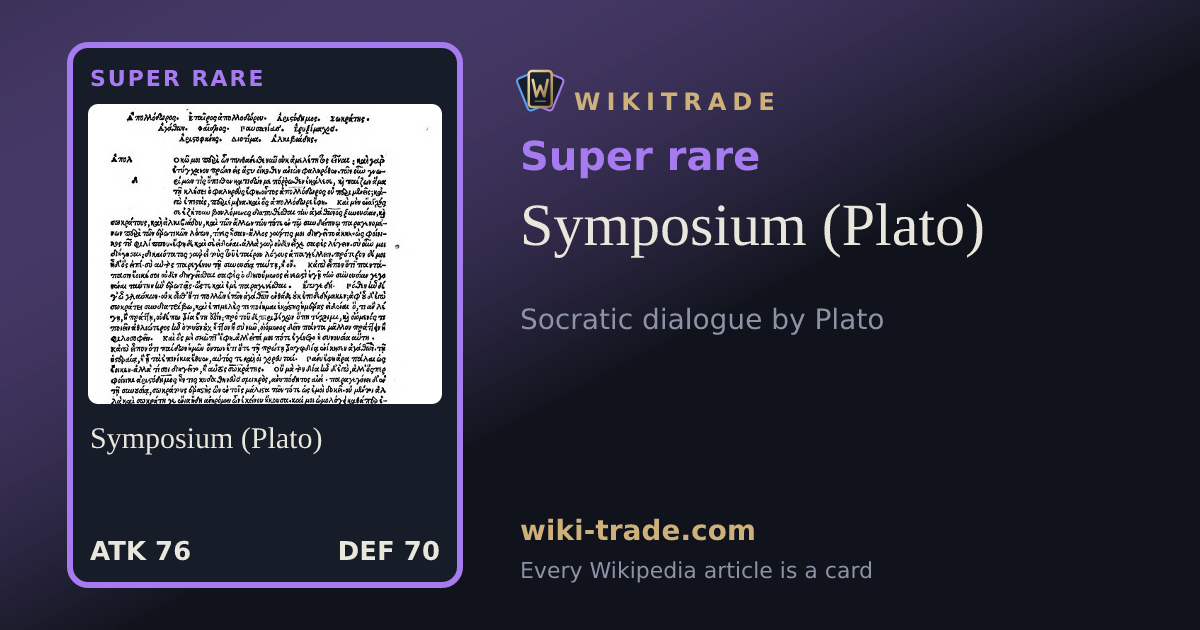 Symposium (Plato) — Super rare card