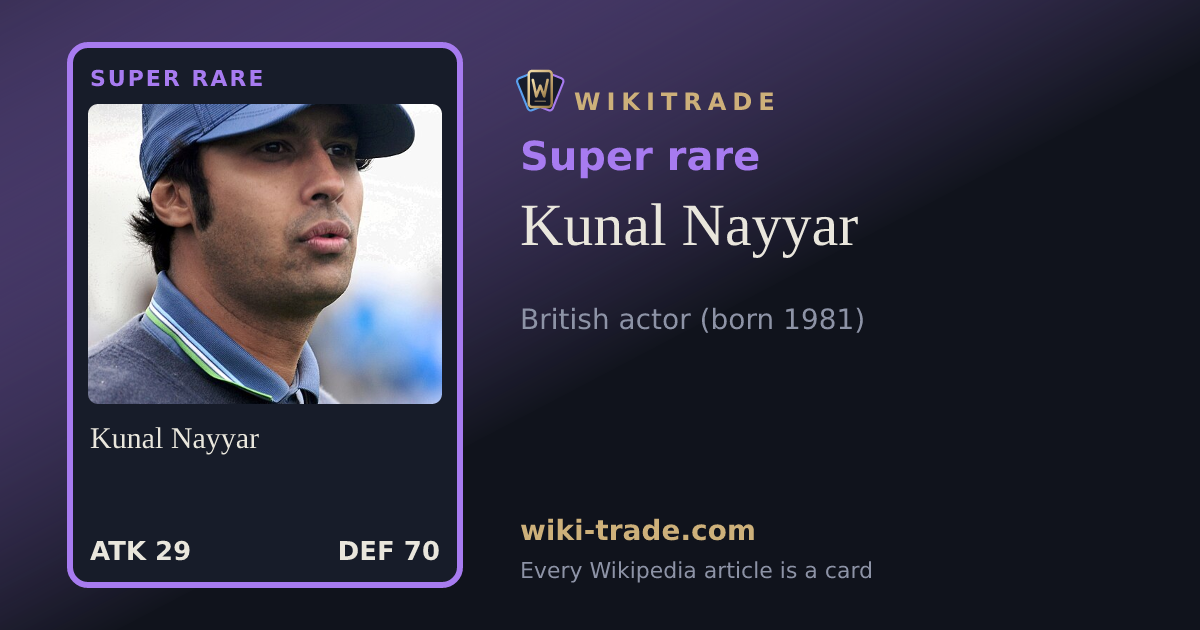Kunal Nayyar — Super rare card