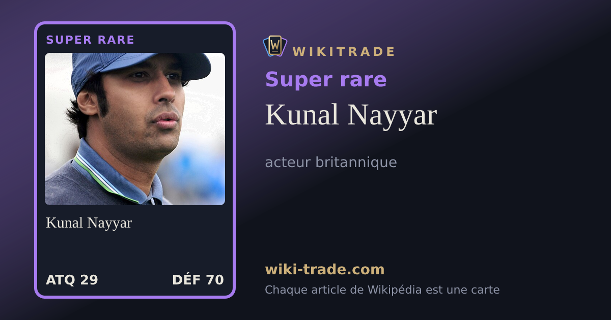 Kunal Nayyar — carte Super rare