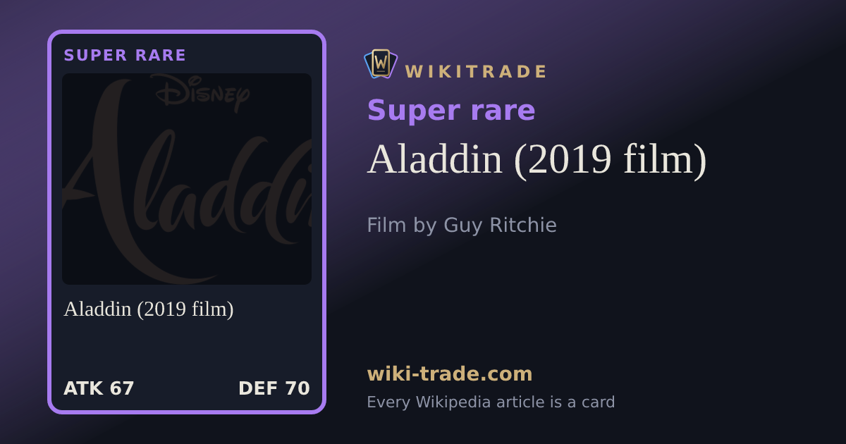 Aladdin (2019 film) — Super rare card