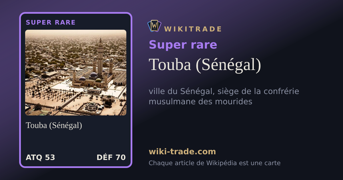 Touba (Sénégal) — carte Super rare