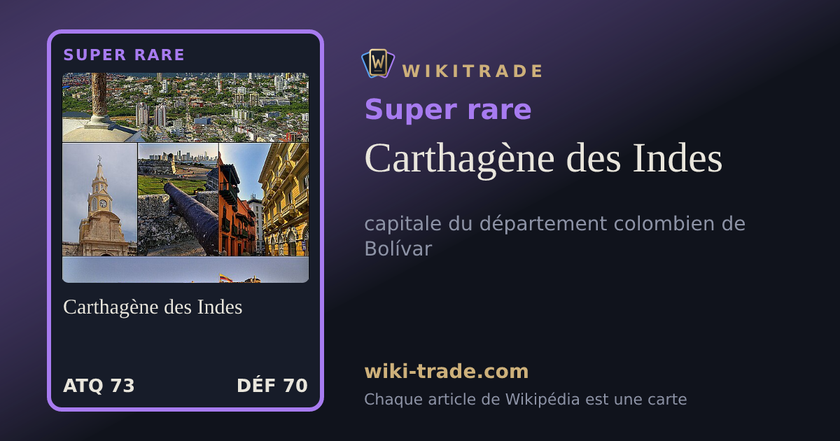 Carthagène des Indes — carte Super rare