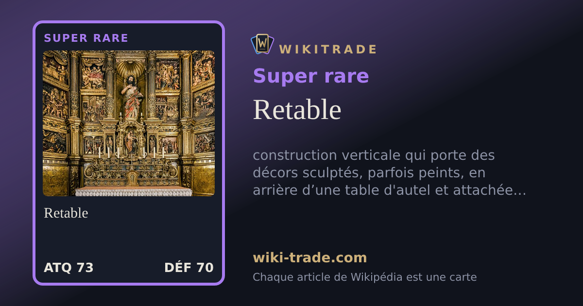 Retable — carte Super rare