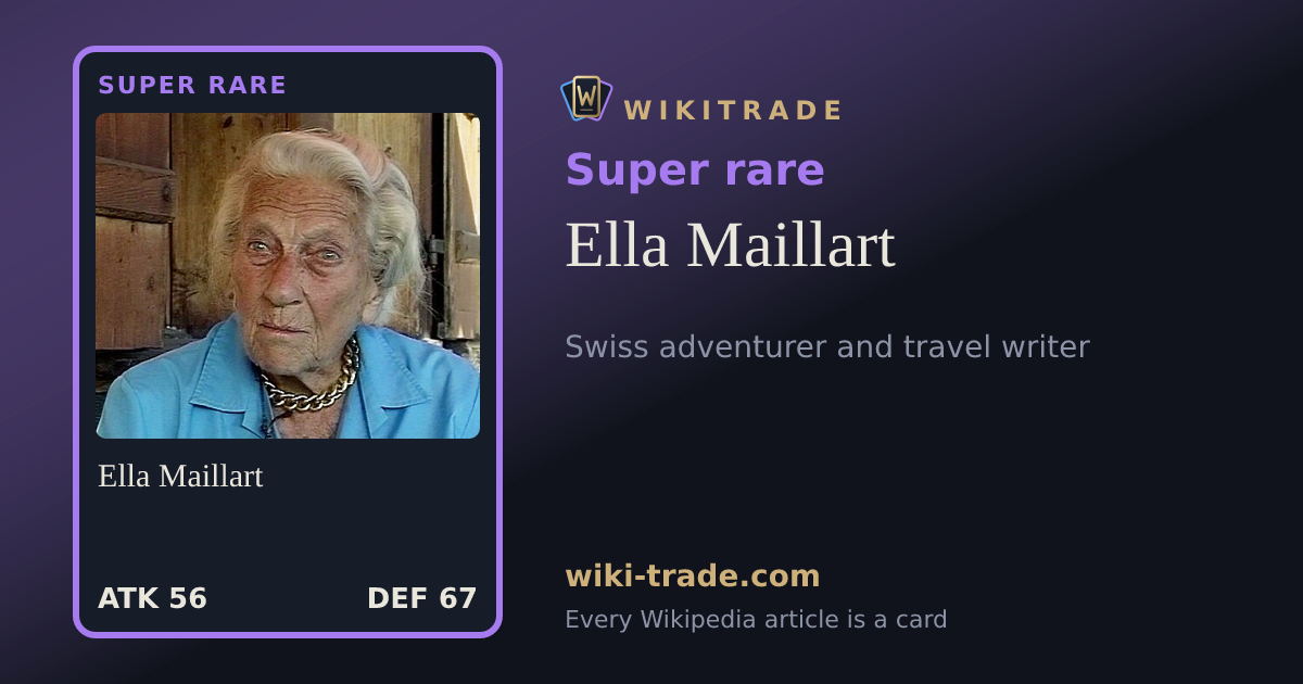 Ella Maillart — Super rare card