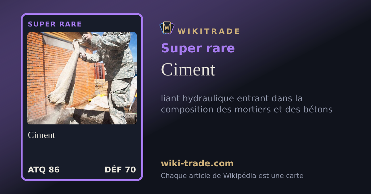 Ciment — carte Super rare