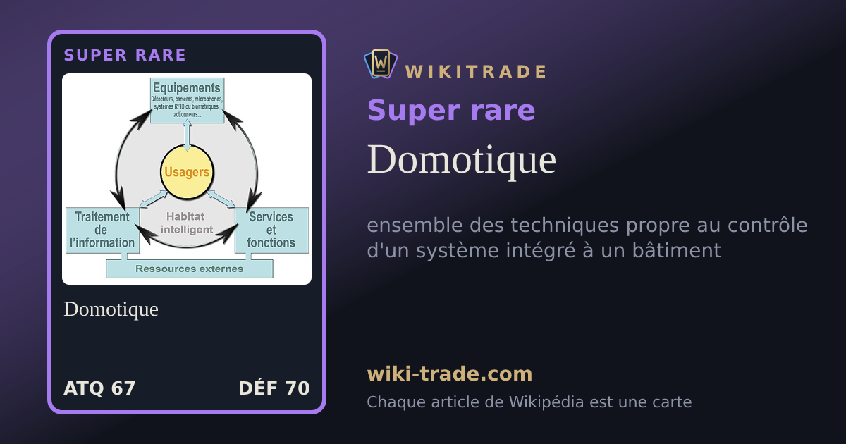 Domotique — carte Super rare