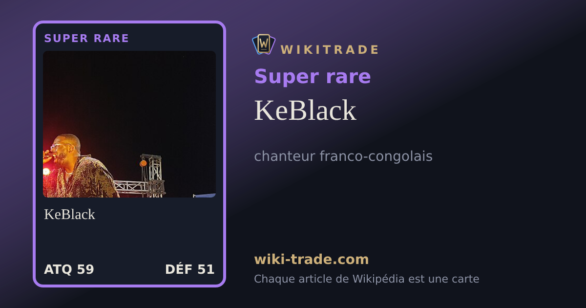 KeBlack — carte Super rare