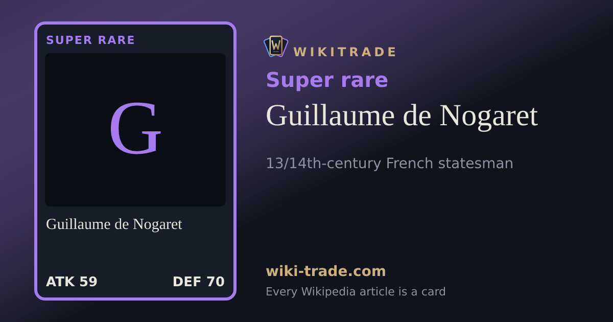 Guillaume de Nogaret — Super rare card