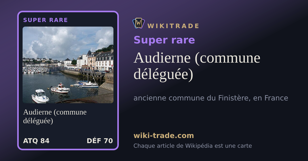 Audierne (commune déléguée) — carte Super rare