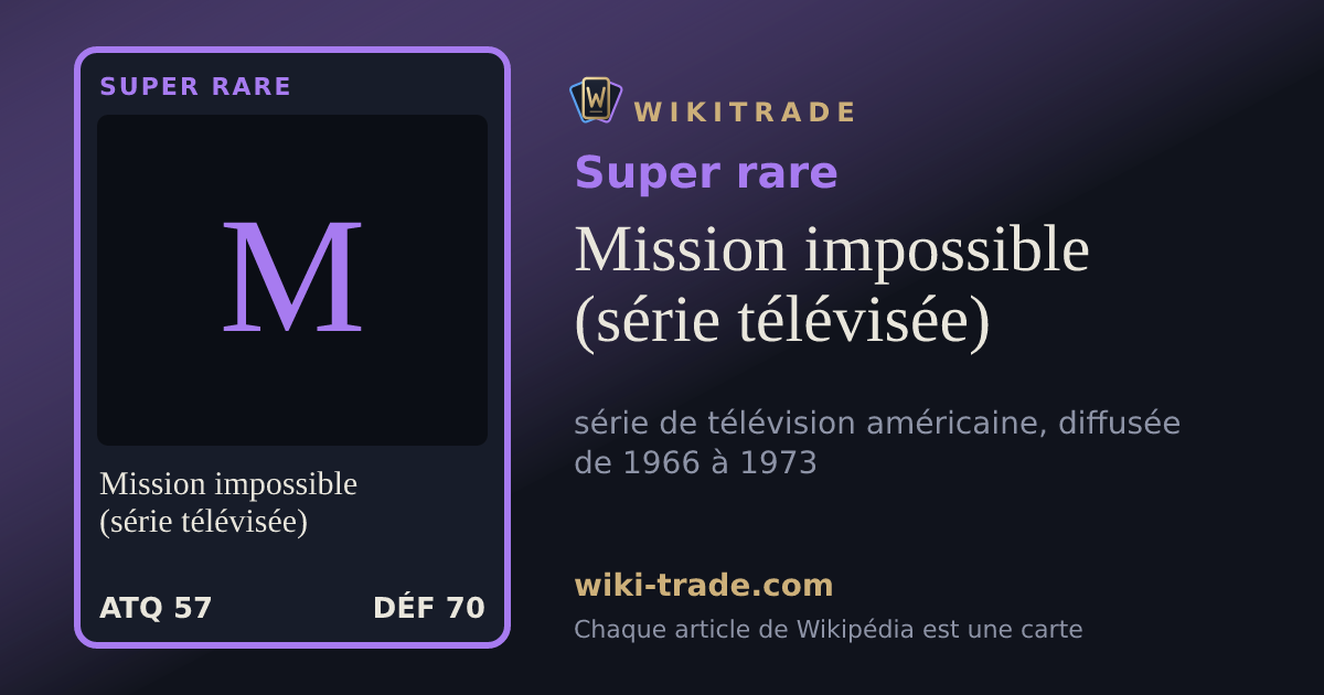 Mission impossible (série télévisée) — carte Super rare