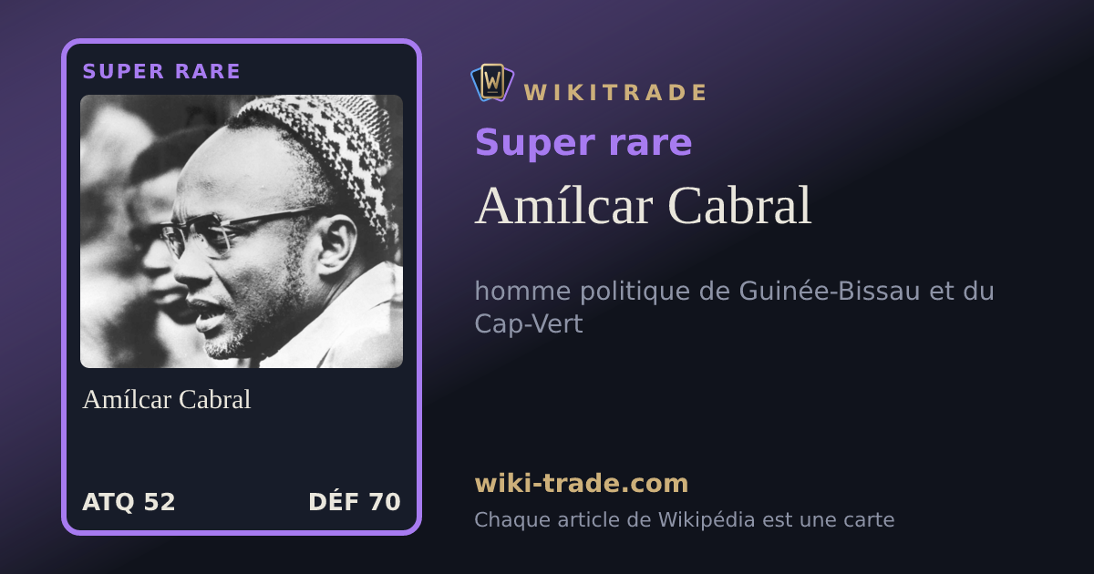 Amílcar Cabral — carte Super rare