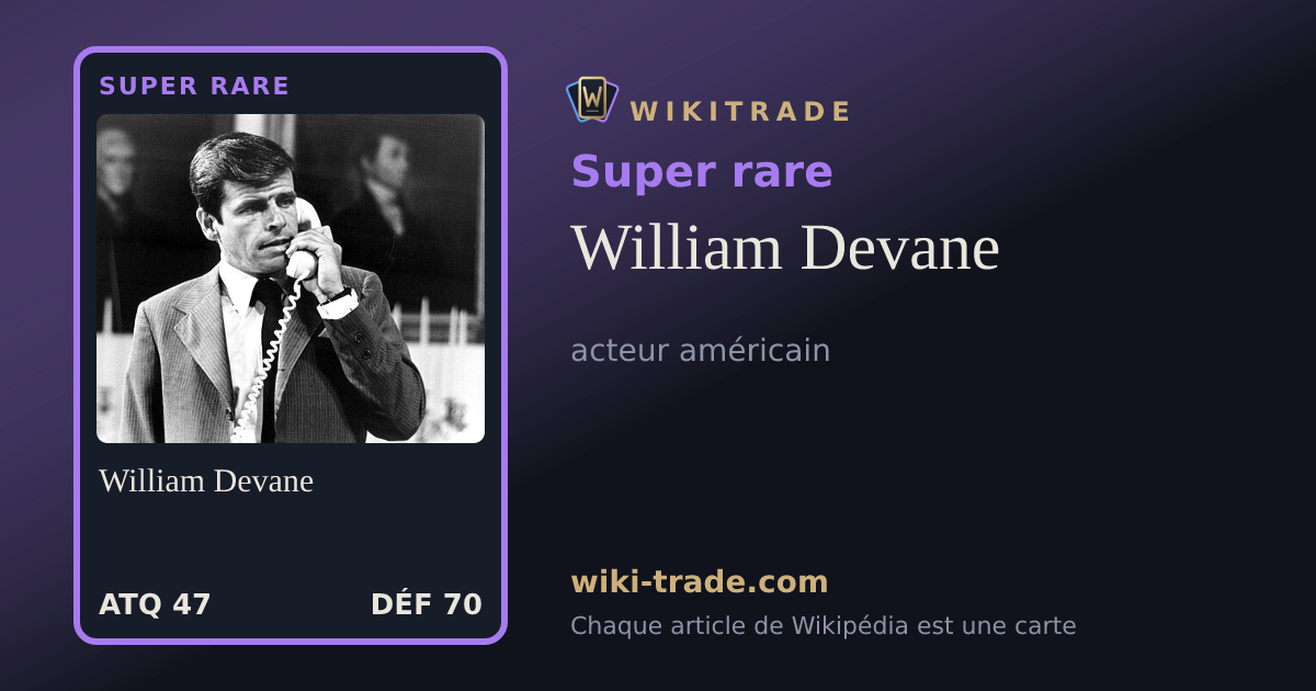 William Devane — carte Super rare