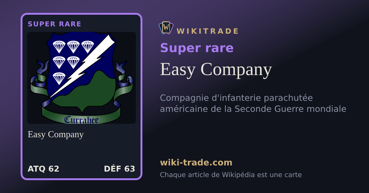 Easy Company — carte Super rare