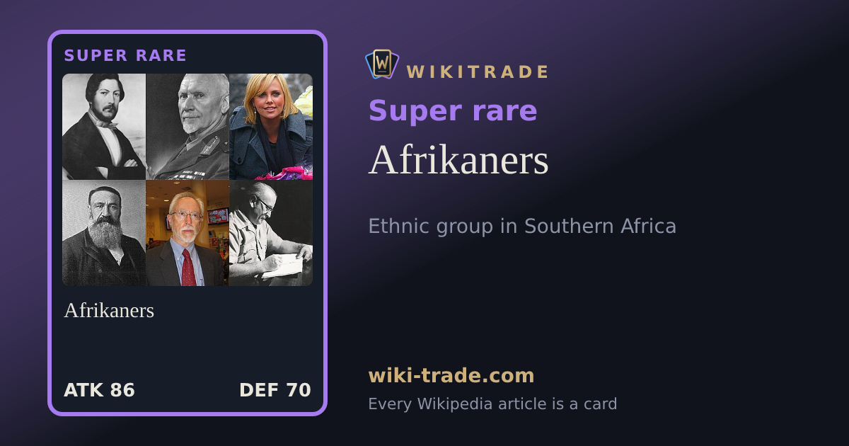 Afrikaners — Super rare card