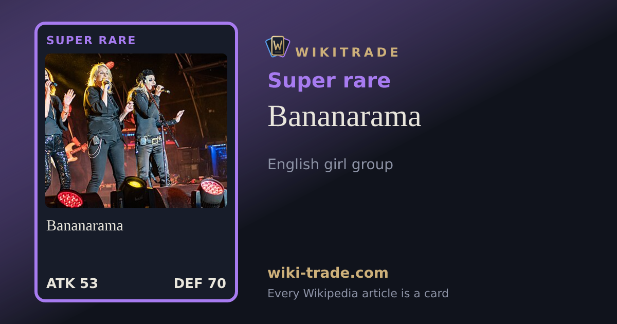 Bananarama — Super rare card