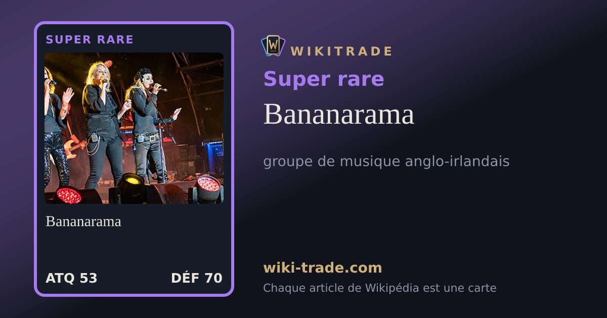 Bananarama — carte Super rare