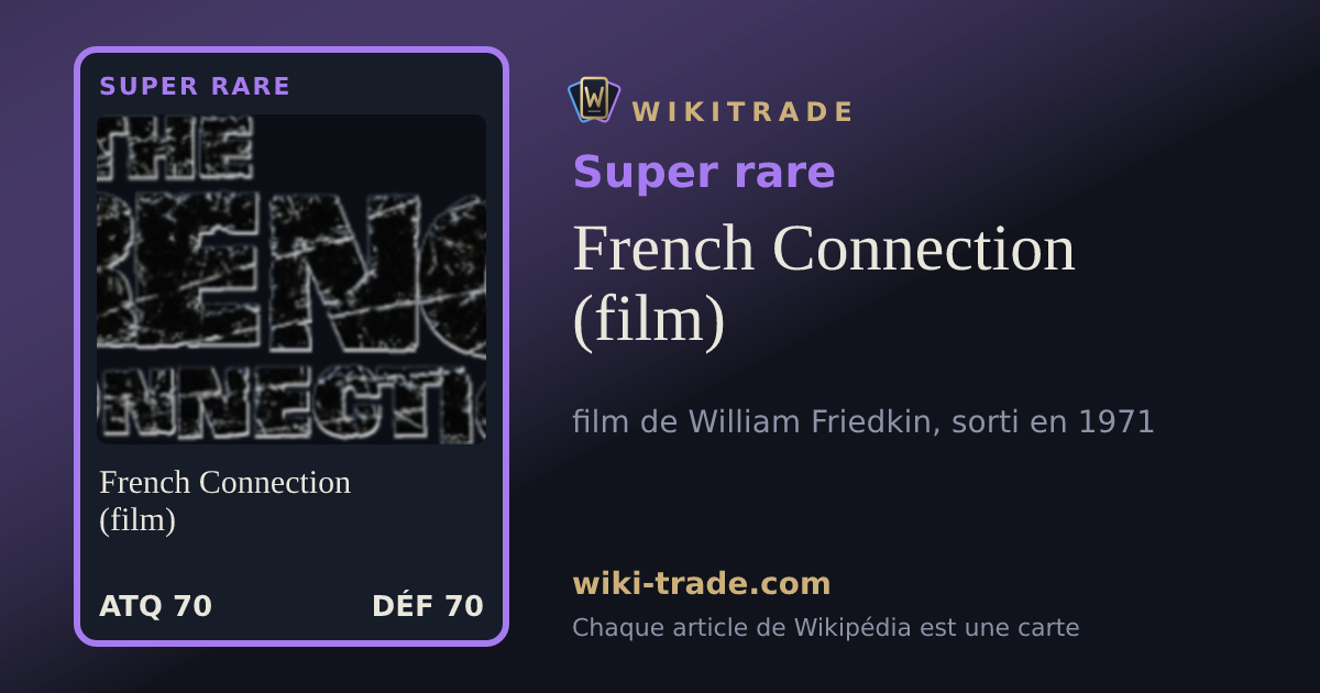 French Connection (film) — carte Super rare