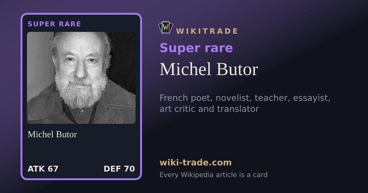Michel Butor — Super rare card