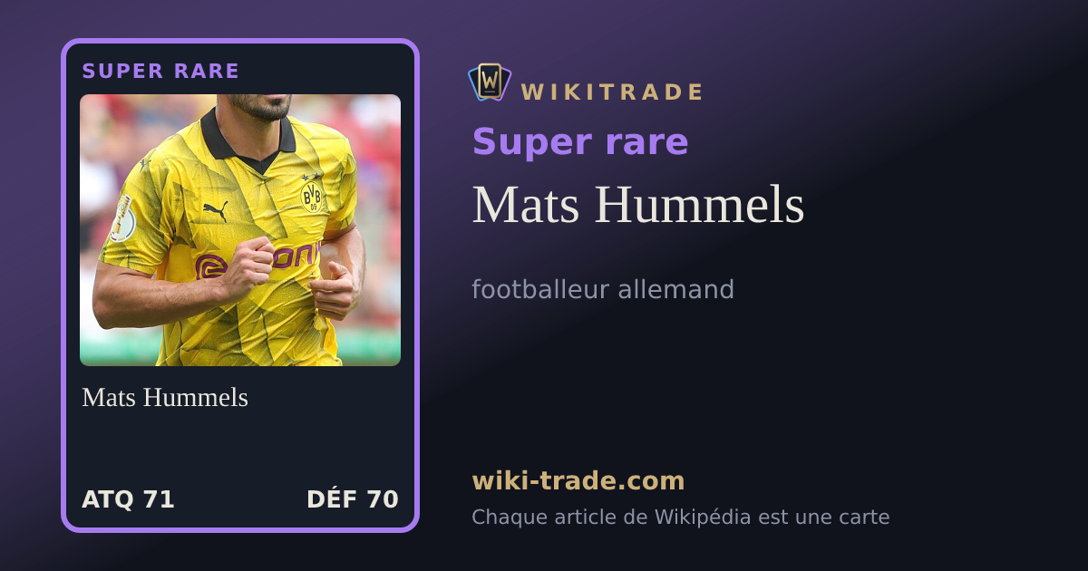 Mats Hummels — carte Super rare