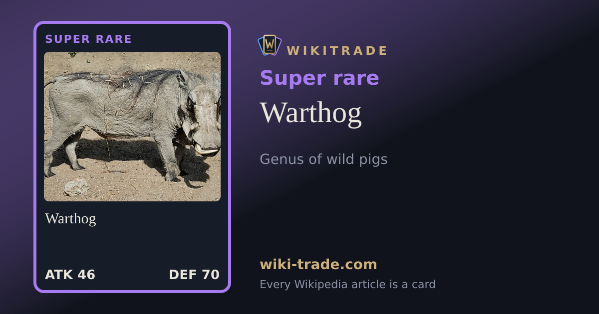 Warthog — Super rare card