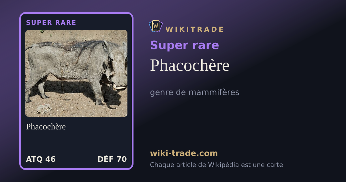 Phacochère — carte Super rare