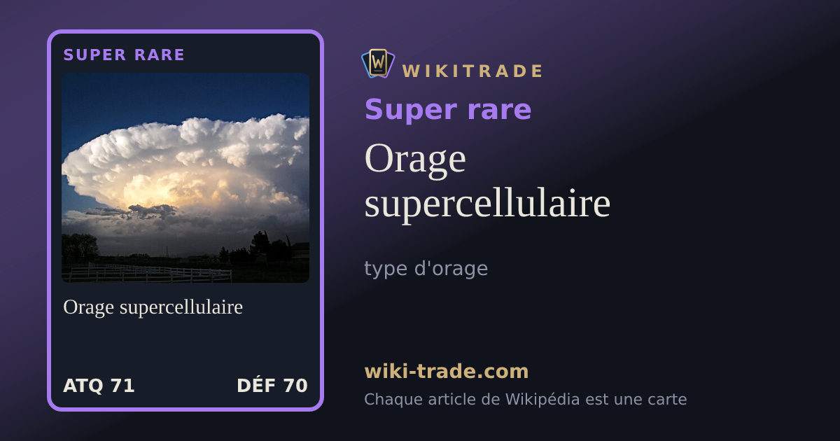 Orage supercellulaire — carte Super rare