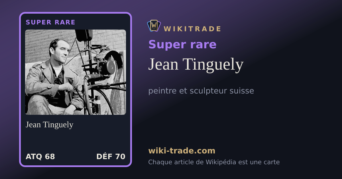Jean Tinguely — carte Super rare