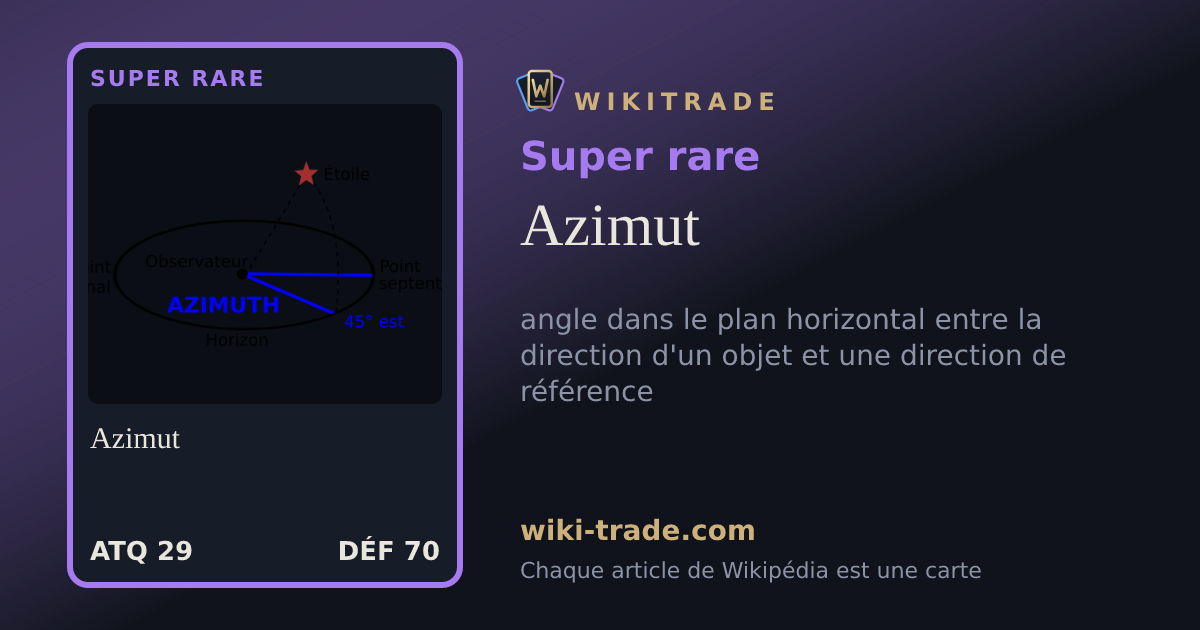 Azimut — carte Super rare