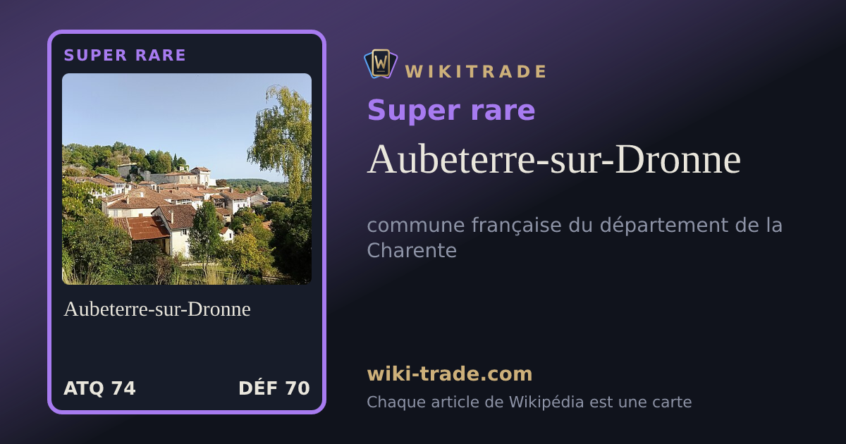Aubeterre-sur-Dronne — carte Super rare