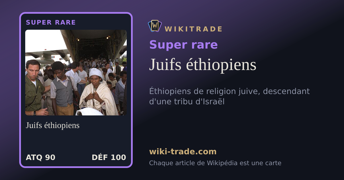 Juifs éthiopiens — carte Super rare