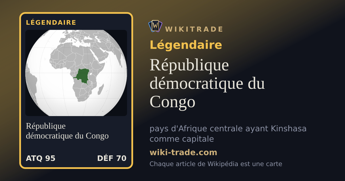 République démocratique du Congo — carte Légendaire