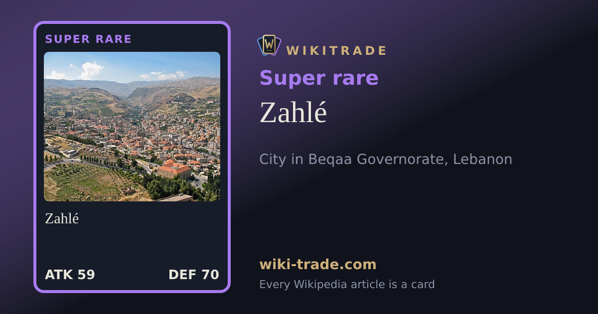Zahlé — Super rare card
