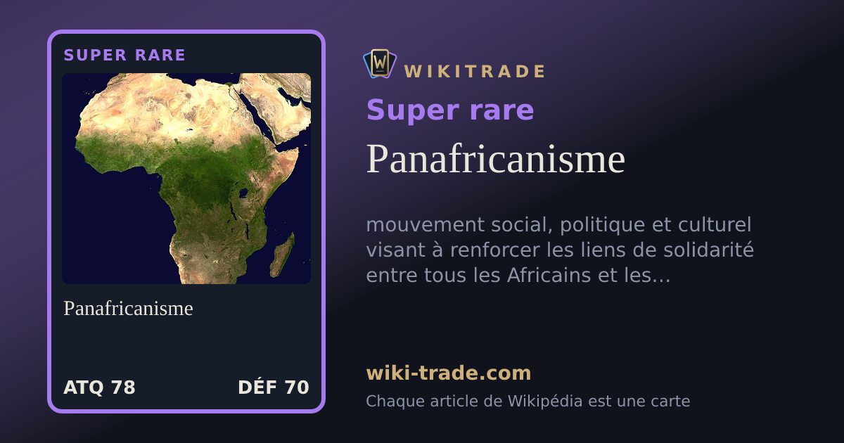 Panafricanisme — carte Super rare