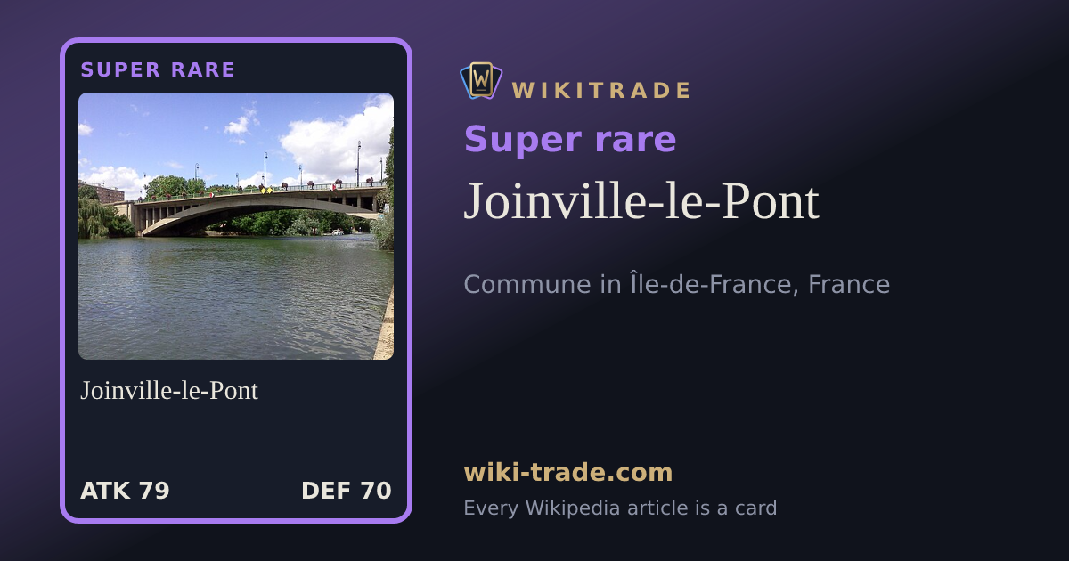 Joinville-le-Pont — Super rare card