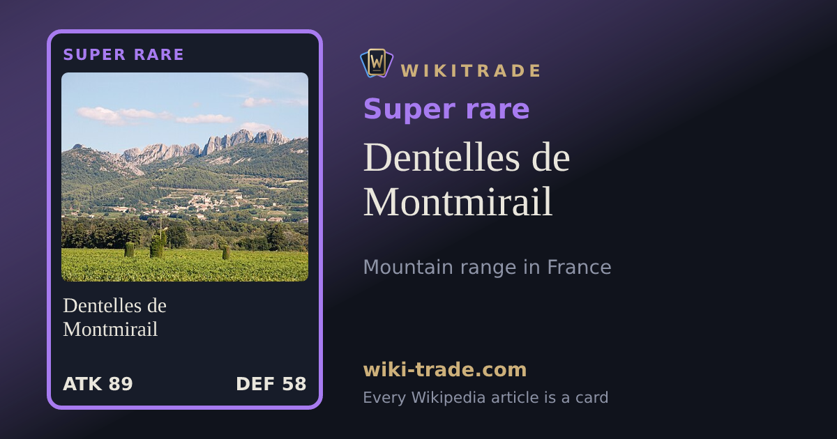 Dentelles de Montmirail — Super rare card