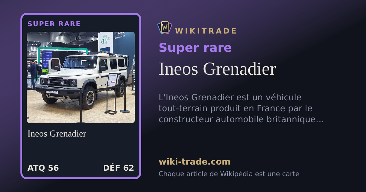 Ineos Grenadier — carte Super rare