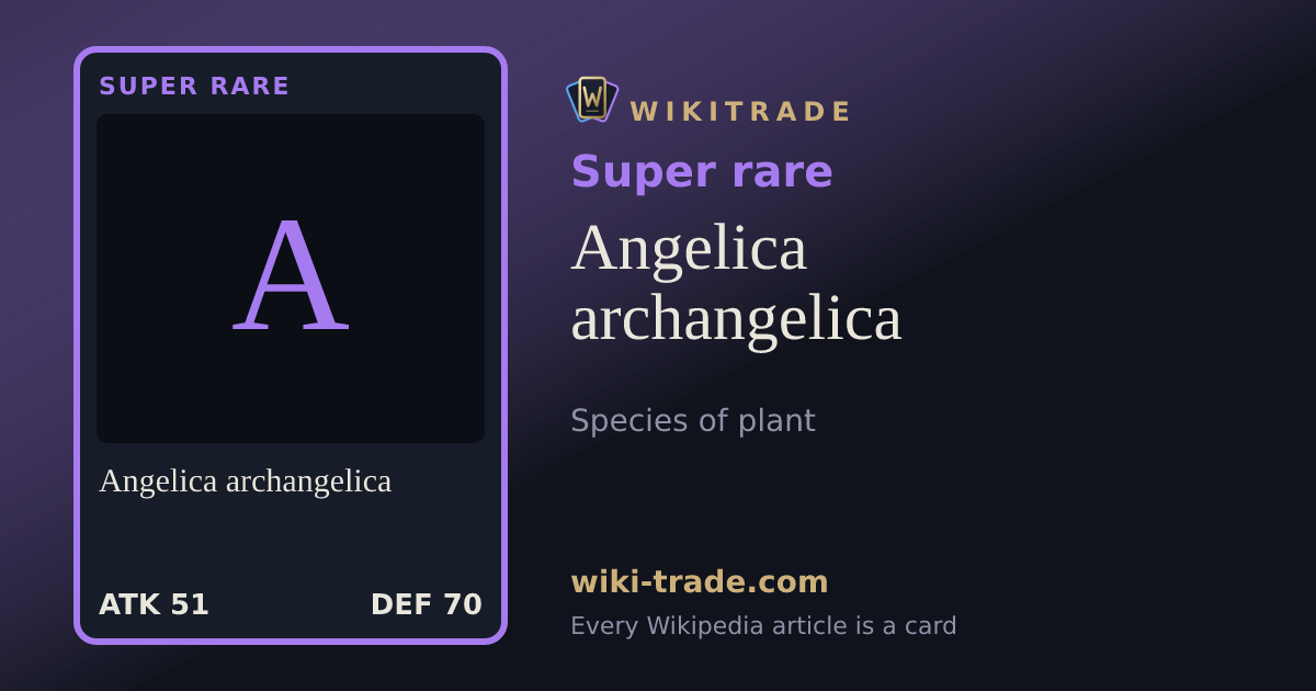 Angelica archangelica — Super rare card