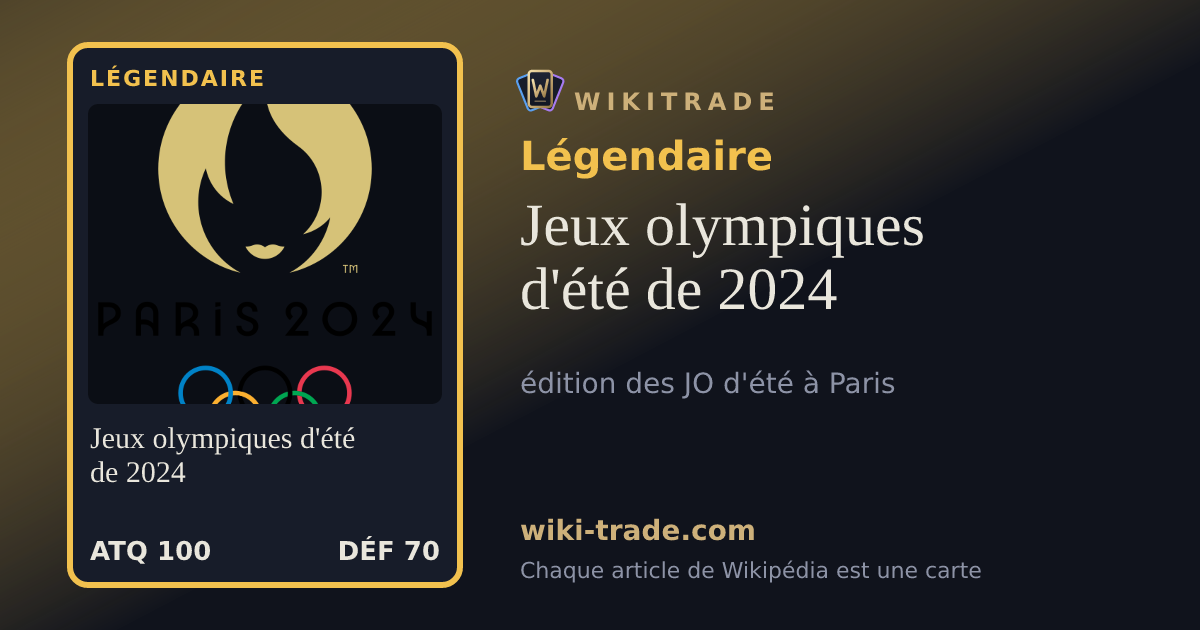 Jeux olympiques d'été de 2024 — carte Légendaire