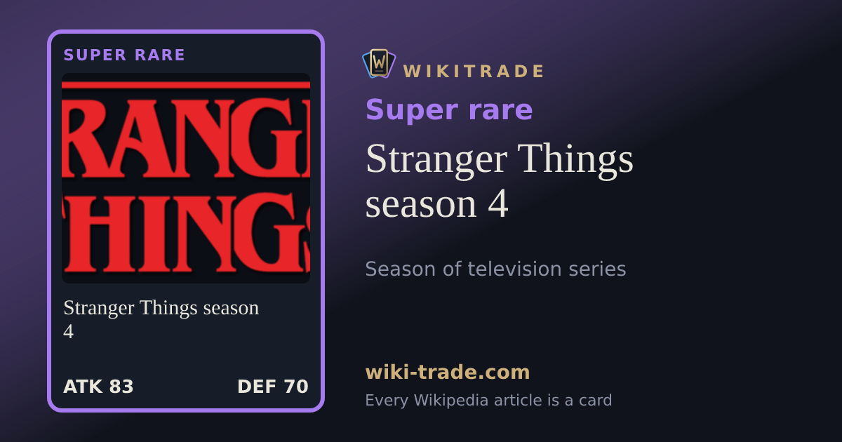 Stranger Things season 4 — Super rare card
