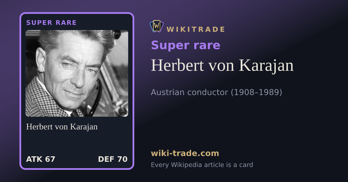 Herbert von Karajan — Super rare card