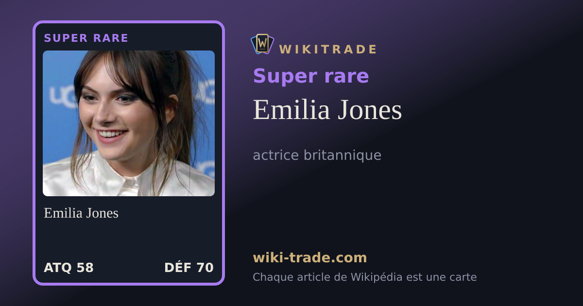 Emilia Jones — carte Super rare