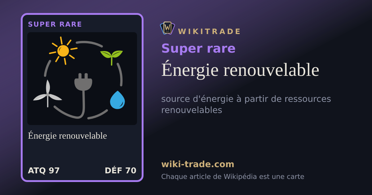 Énergie renouvelable — carte Super rare