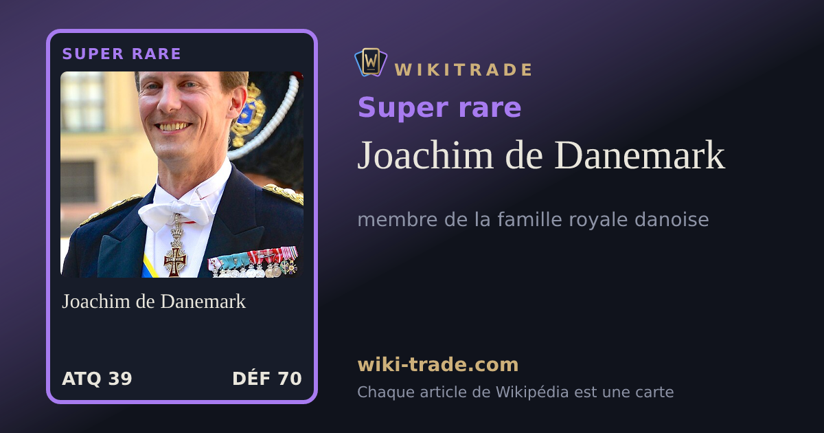 Joachim de Danemark — carte Super rare